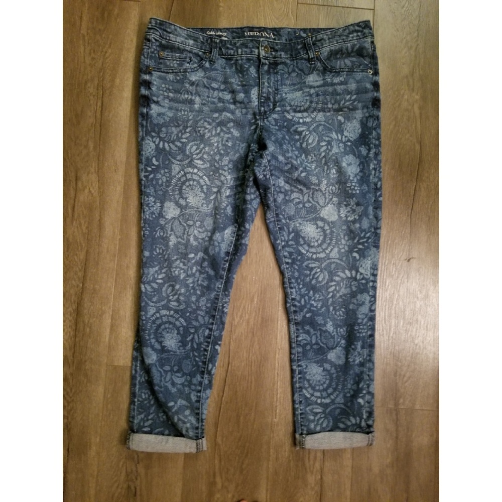 Merona flower pattern jeans